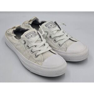 Converse All Star Low Cut Shoes Women's 7 Elastic Back White Sneaker 545415F